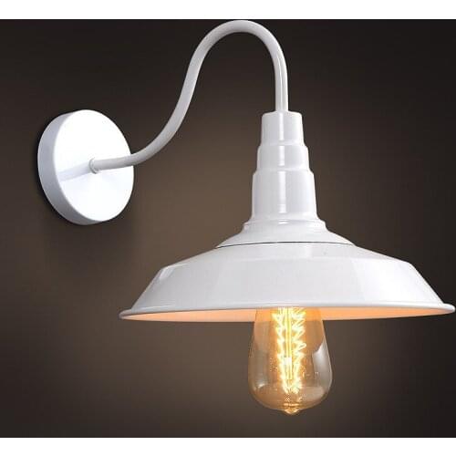 System Industry Wind Corridor Balcony Aisle Restaurant Bar Nostalgia Originality Personality Rh Wrought Iron Lid Wall Lamp