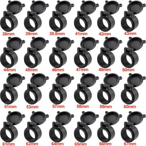 38-69mm Tactical Rifle Scope Len Cover Protector Military Flip Up Quick Spring Protection Cap Portable Telescope Lid for Hunting