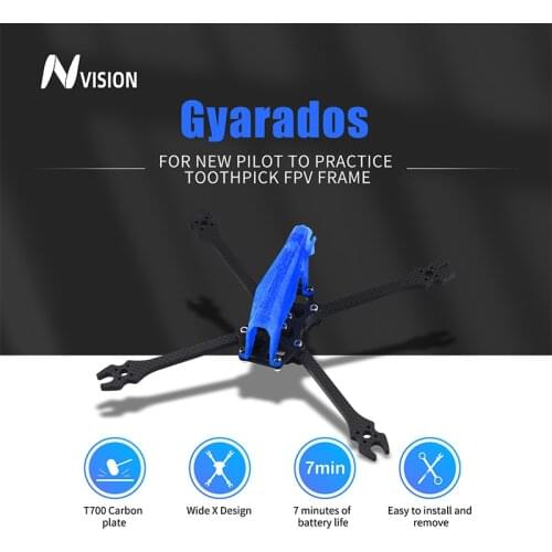 TCMMRC Gyarados 230mm fpv frame 5 inch toothpick fpv frame kit T700 carbon fiber frame drone suitable for novice RC Racing Drone