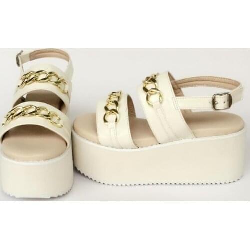 Princess sweet lolita shoes Slippers summer thick bottom shoes sandals casual custom shoes metal ornaments comfortable an7526