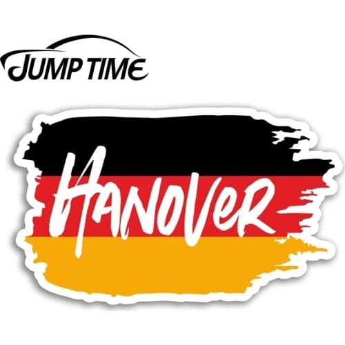Jump Time Hanover Vinyl Stickers Germany Flag Fun Sticker Laptop Luggage Waterproof Car Decal Window Bumper Auto Accessories