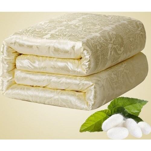 High Grade Solid Color Chinese Silk Comforters Autumn/Winter Silk Quilt Mulberry Silk Blanket Qween Double Twin Size Duvet