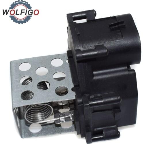 WOLFIGO Heater Blower Motor Resistor Radiator Cooling Fan Resistor For Peugeot 307 Citroen C3 C4 9649247680 9659799080 824100