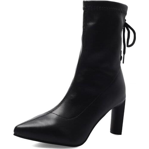 Women Boots Fashion Leather Sexy Motorcycle Shoes Casual Women Boots 2021Vanny Factory Store