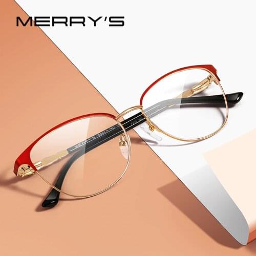 MERRYS DESIGN Retro Cat Eye Glasses Frame Women Fashion Eyeglasses Prescription Optical Eyewear S2222