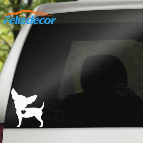 10pcs/set I Love My Chihuahua Dog Animal Car Stickers waterproof decals Car Styling Accessories Window Decor Black/white CL018