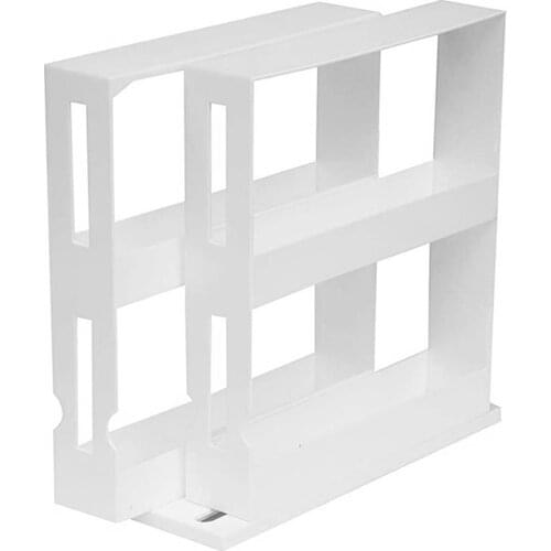 2-layer Multifunctional Rotating Kitchen Spice Storage Rack Storage Rack Slide Rail Kitchen Cabinet Spice Rack Tool Kitchen