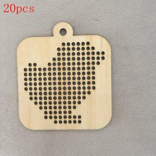 20pcs free shipping DIY wood cross stitch kit christmas decoration home decoration