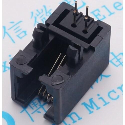 80pcs RJ11 connector RJ95001-4P4C 95001 4P4C RJ11 phone jack socket new network