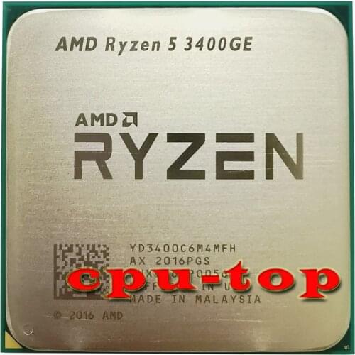 Free Shipping AMD Ryzen 5 3400GE R5 3400GE 3.3 GHz Quad-Core Eight-Thread 35W CPU Processor YD3400C6M4MFH Socket AM4 NO FUN