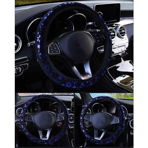 4 Colors Universal Diameter 38CM Steering Wheel Covers Snowflake Style Steering-wheel Protection Cover Suit Car Auto Accessories