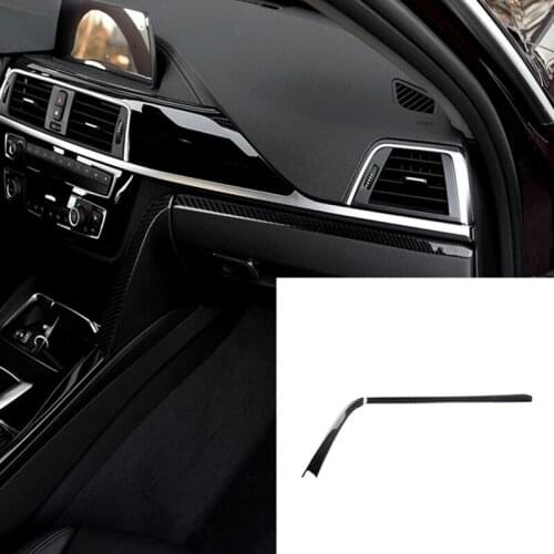 Car Interior Central Console Panel Decoration Strips Carbon Fiber Car Stickers for BMW F30 F34 2013-2018 Auto Emblem Accessories