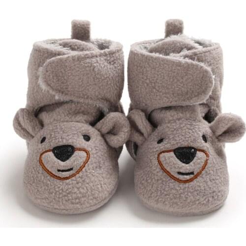 Baby Winter Boots Infant Toddler Newborn Cute Cartoon Bear Shoes Girls Boys First Walkers Keep Warm Snowfield Boot