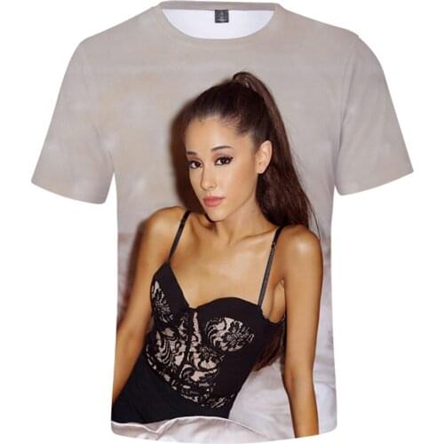 Ariana Grande Cool Singer 3D Harajuku Short Sleeve Summer T-shirt Women/men/Kids Plus Size T-shirt Short Sleeve tops