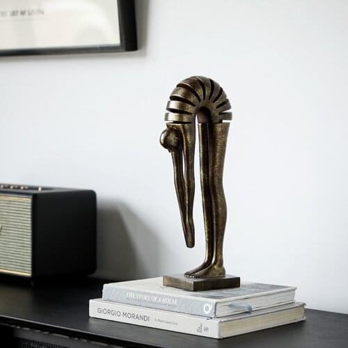 Geometric Creative Character Resin Ornaments Decoration Window Display Figurines Sausage Bent Over People Desktop Soft Statue