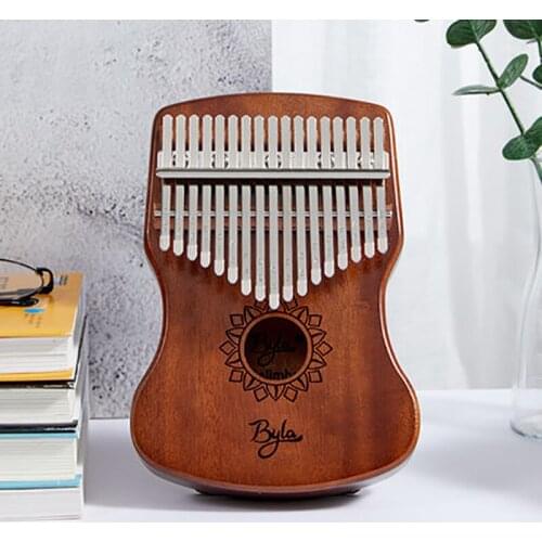 Kalimba 17 Key Thumb Piano Solid Wood Mahogany Mbira Musical Instruments Finger Piano Beginner with Bag Tuning hammer KLB43