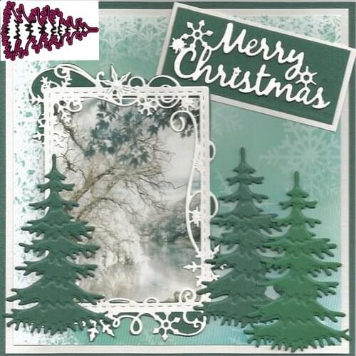 Craft metal cutting dies cut die mold Christmas tree decoration Scrapbook paper craft knife mould blade punch stencils die