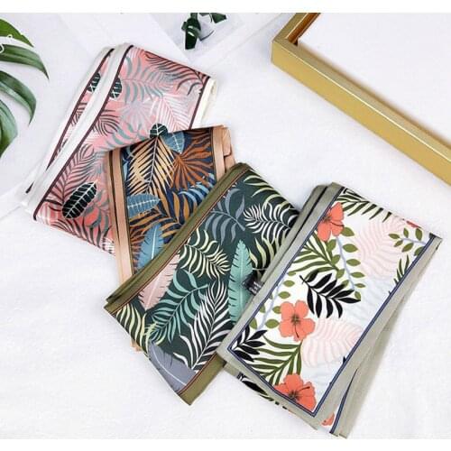 MoriBty Skinny Women Silk Scarf Neckerchief Luxury Print Spring-Autumn Bufandas Ties Foulard Femme Hair Ribbon Headscarf Wraps