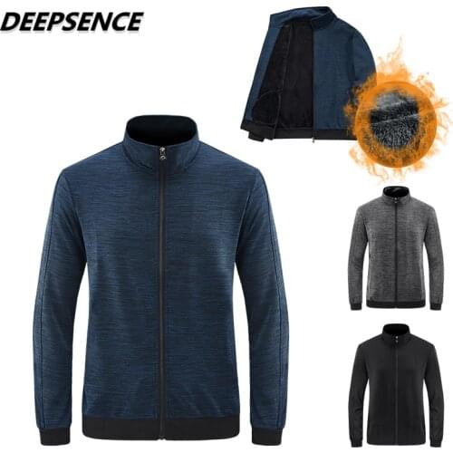 Men Causl Jacket 2021 New Fleece Thick Warm Autumn Winter Outerwear Men Simple Sports Style Jogging Outdoors Jacket Coat Men 5Xl