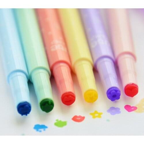 Cute Drawing marker Pens Highlighter pen marker For Paper Copy Fax DIY Drawing Marker Pen Set Stationery Office Material
