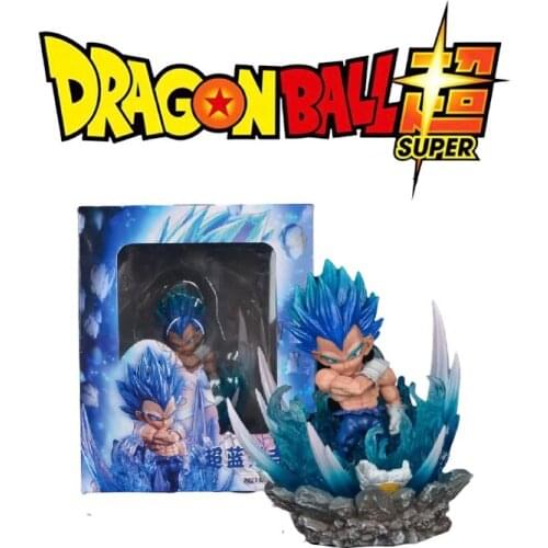 2021 new 15cm Dragon Ball Super Saiyan one vegeta IV classic character animation luminous PVC model boy toy birthday gift