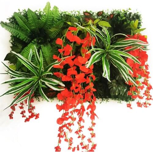 New wedding banquet decoration fake flower wisteria rose lawn DIY decoration background wall hanging board