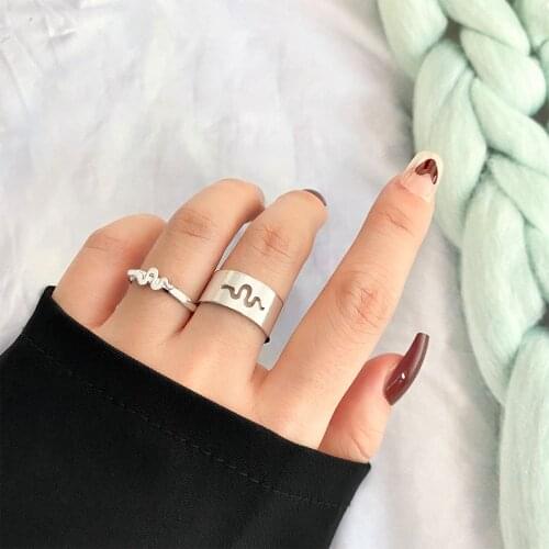 IFMIA Trendy Silver Color Snake Rings For Women Men Lover Couple Rings Set Friendship Engagement Wedding Open Rings 2021 Jewelry