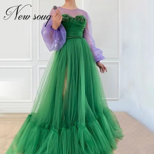 Simple Long Evening Dresses Robes Dubai Design Woman Party Night Gowns Celebrity Arabic Dubai Beaded Prom Dress Middle East 2020