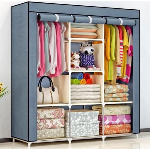 DIY Non-woven Fold Portable Storage Furniture When The Quarter Wardrobe Cabinet Bedroom Furniture Wardrobe Bedroom Organ