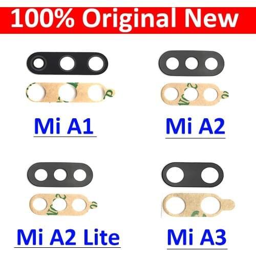 2Pcs/Lot,Rear Back Camera Glass Lens Cover For Xiaomi Mi A3 With Sticker Adhesive For Xiaomi Mi A1 A2 Lite Replacement Parts