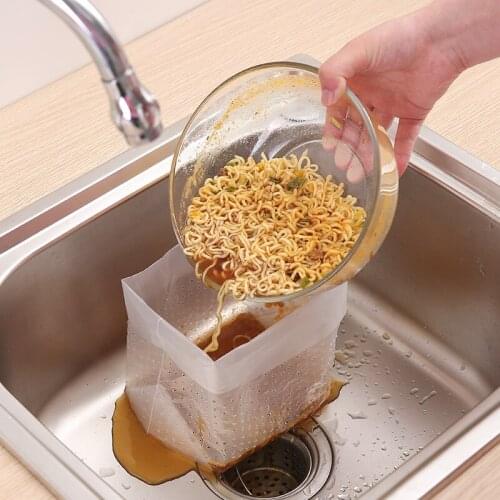 Sink Filter Drain Litter Bag Self-standing Folding Kitchen Sink Stopper Anti-Blocking Draining Water Cleaning Garbage Storage