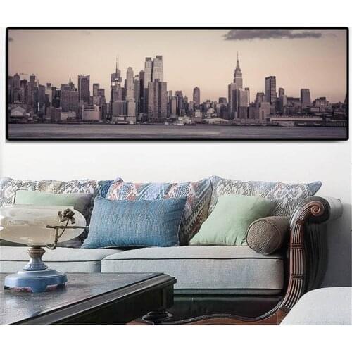 Embroidery Manhattan Building New York City Landscape diamond Painting full square round drill Mosaic Cross Stitch Home Decor