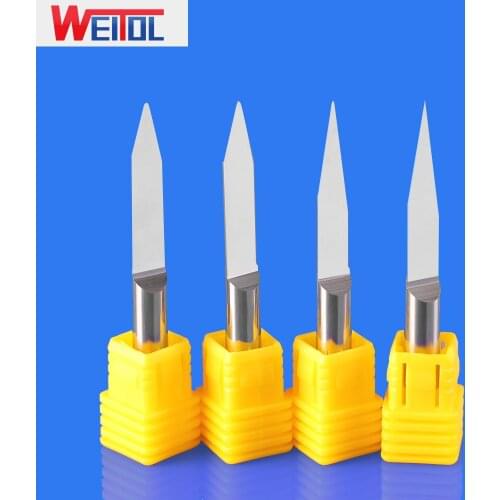 WeiTol 1PCS 3A 6MM SHK Round Bottom Engraving Bits V Shape End Mill CNC Machine Bit For Wood