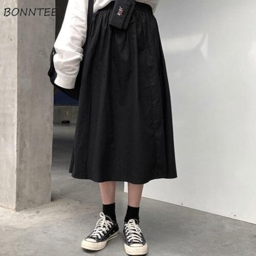 Skirts Women 2XL Spring Korean Fashion Clothing High Waist Trendy Daily Korean Style Popular Female Bottom Simple Streetwear Ins