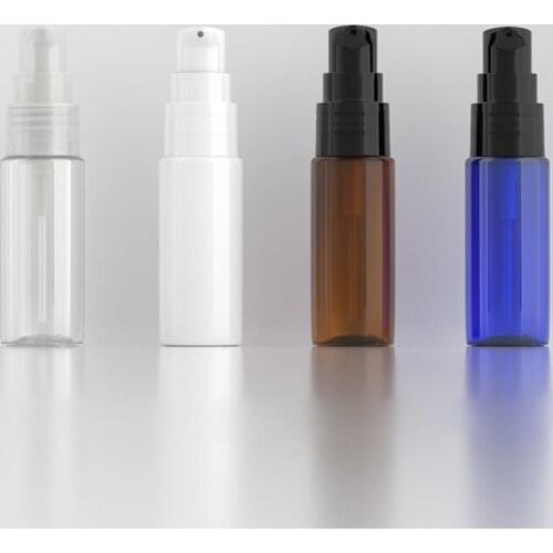 20ML 100pcs Brown/Clear/Blue/White Portable Mini Empty Cosmetic Container Traveler Packing Bottle Lotion Pump Bottles