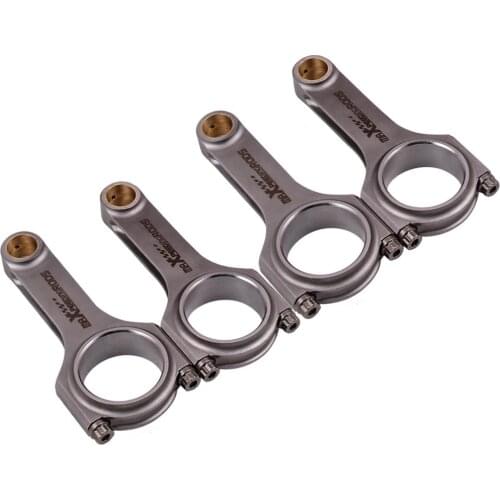 4x Connecting Rods Rod for Ford Duratec Mazda MZR 2.3L 154.79mm Conrod ARP 2000 Floating 4340 EN24 Balanced Crankshaft Piston