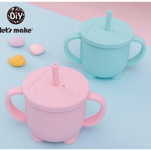 LetS Make 5 Set Baby Feeding Cups Baby Drinkware Baby Learning silicone Sippy Cups For Toddlers & Kids With Silicone Sippy Cup
