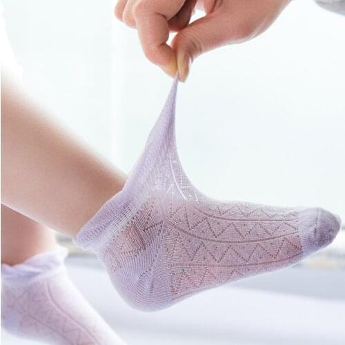 5 Pairs/Lot Baby Socks For Newborns Infant Cute Cartoons Soft Cotton Mesh Socks Summer 0-12 Month Boy Girl Lovely Kids Gift