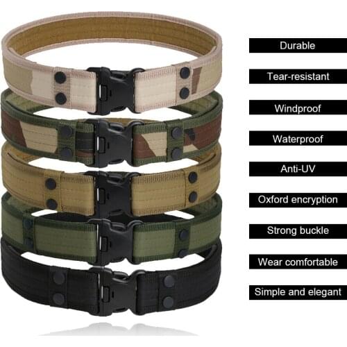 Combat 2 Inch Canvas Duty Tactical Sport Belt with Plastic Buckle Army Military Adjustable Outdoor Fan Hook & Loop Waistband