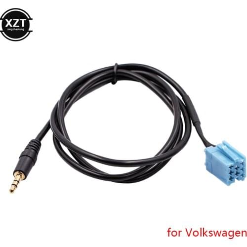 AUX Audio Input Cable Adaptor 3.5mm Black New ForVW Golf Passat B5 Bora Polo Blaupunkt for Mp3