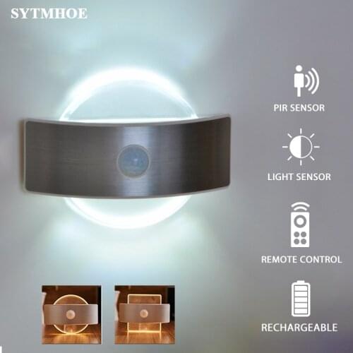 Wireless Cabinet Lights Motion Sensor Led Closet Light USB 2W Dimmable Under Cabinet Lighting Portable With Remote Sytmhoe