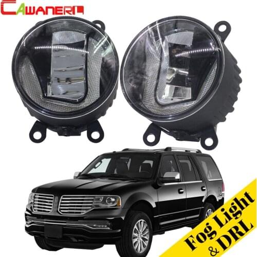 Cawanerl Car Styling LED Fog Light Daytime Running Lamp DRL White 12V High Bright For Lincoln Navigator 5.4L V8 2007-2014