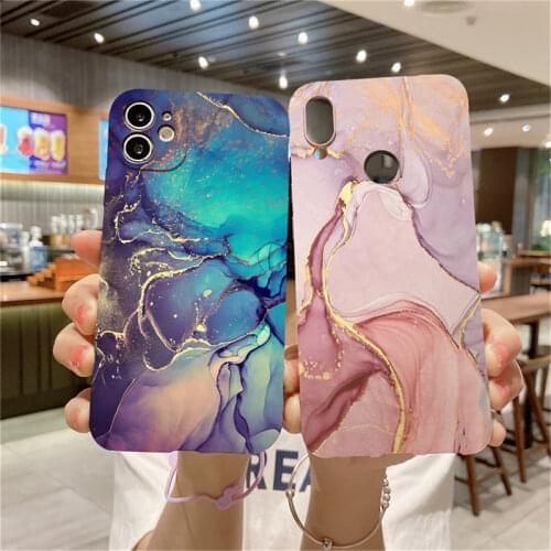 Marble Pattern Phone Case For Samsung Galaxy A32 A52 A12 5G A72 A42 A02 A02S 4G Watercolor Painted TPU Soft Silicone Back Cover