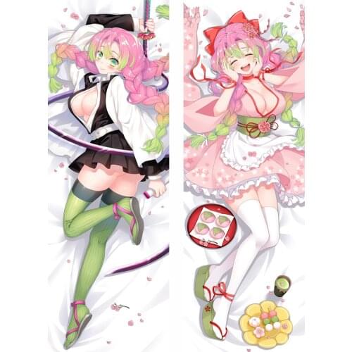 Anime Demon Slayer: Kimetsu no Yaiba Kanroji Mitsuri Cosplay Dakimakura Hugging Body Pillow Case