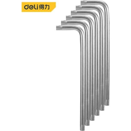 Deli L-Type Double End Allen Hex Key Hexagon Wrench Set T40 Torx Head Spanner Hexagonal Hand Tool Flower Head Wrench Screwdriver