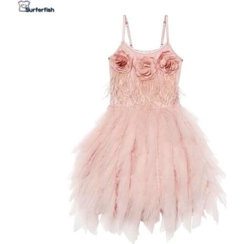 Childrens princess girls wedding dress Flowers evening dress Party X-mas Princess New Year Valentines Day Strap girl Dress