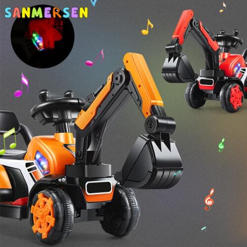 Baby Balance 2-6 years large electric excavator rides on the car toy Baby simulation electric car walker old boys birthday gift