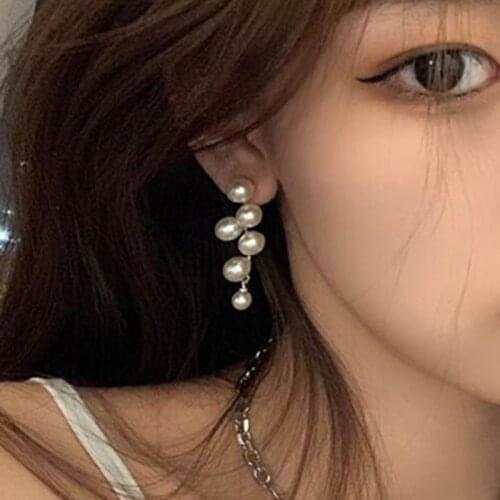 Elegant Abstract Branch Pearl Earrings for Women Korean Pearls Tassel Earrings Jewelry brinco