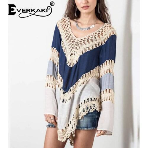 Женские рубашки с длинным рукавом Everkaki China At AliExpress