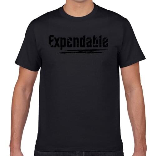 Tops T Shirt Men you are expendable Casual Black Geek Cotton Male Tshirt XXXL